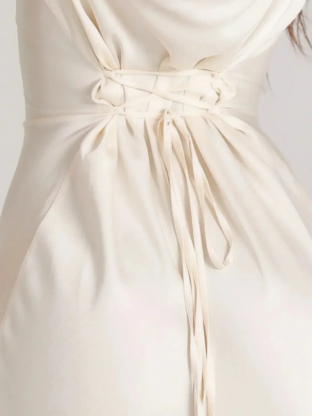 Womens Maxi Dress with Long Sleeves and Draped Waist