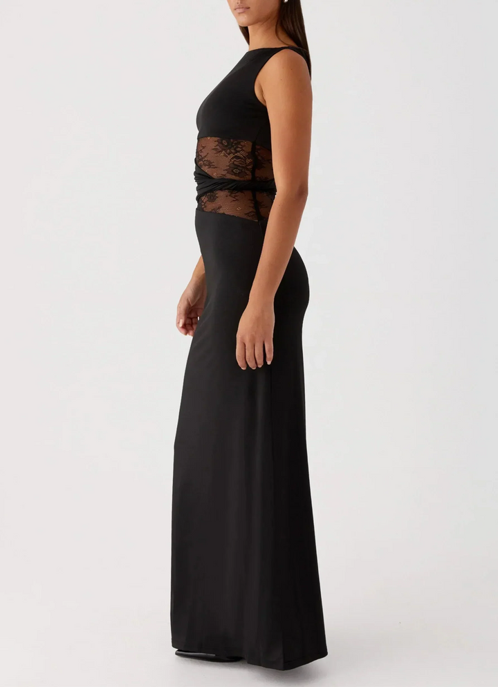 Maxi Dress Lace Cut Out Detail for Women