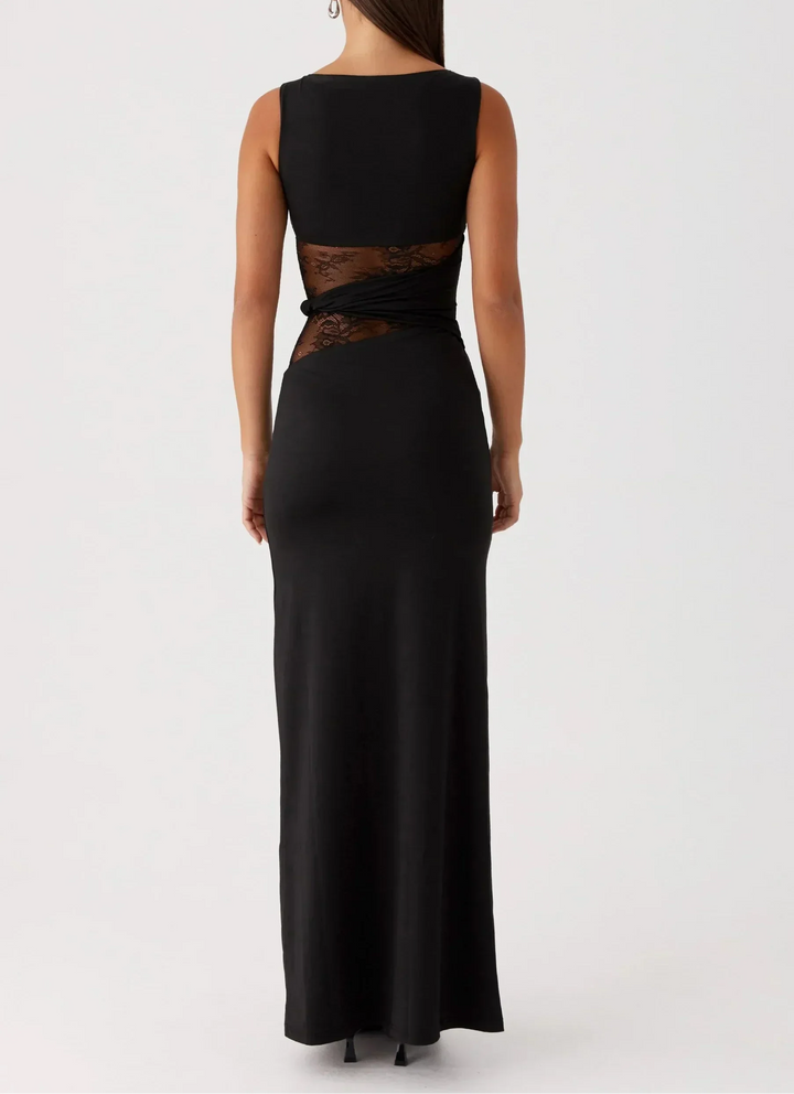 Maxi Dress Lace Cut Out Detail for Women