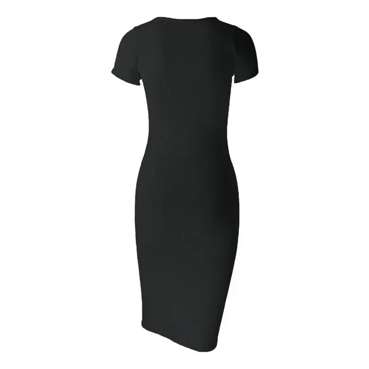 Midi Dress Fitted Short Sleeves for Women