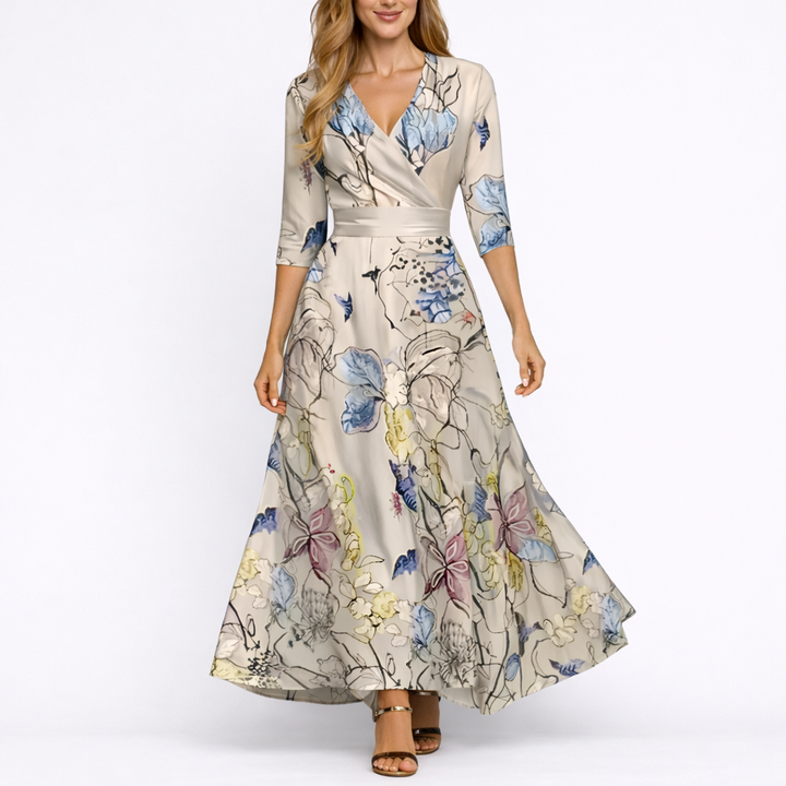 Maxi Dress Floral Print Elegant Flowing Silhouette Feminine Style