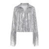 Fringe Sequin Top Gold Statement Party Festival Elegant Style
