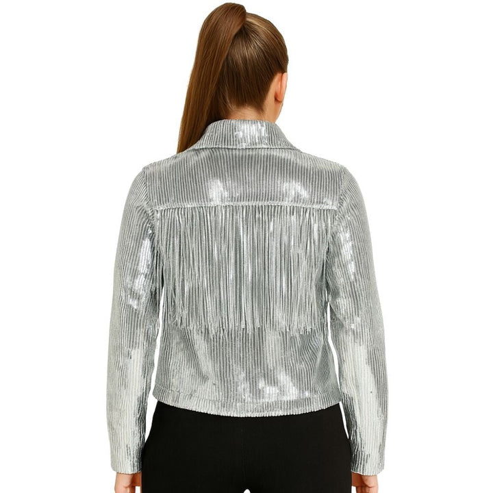 Fringe Sequin Top Gold Statement Party Festival Elegant Style