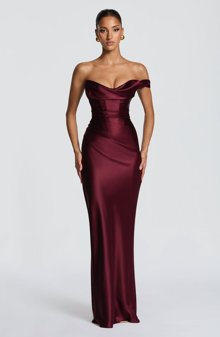 Asymmetrical Maxi Dress with Lace Up Back for Women