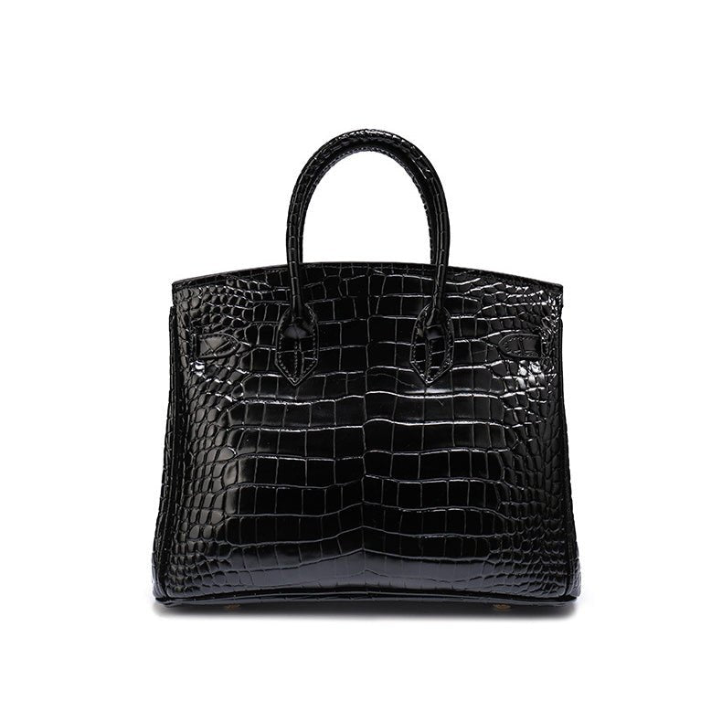 Top Handle Handbag with Turn Lock Closure for Women