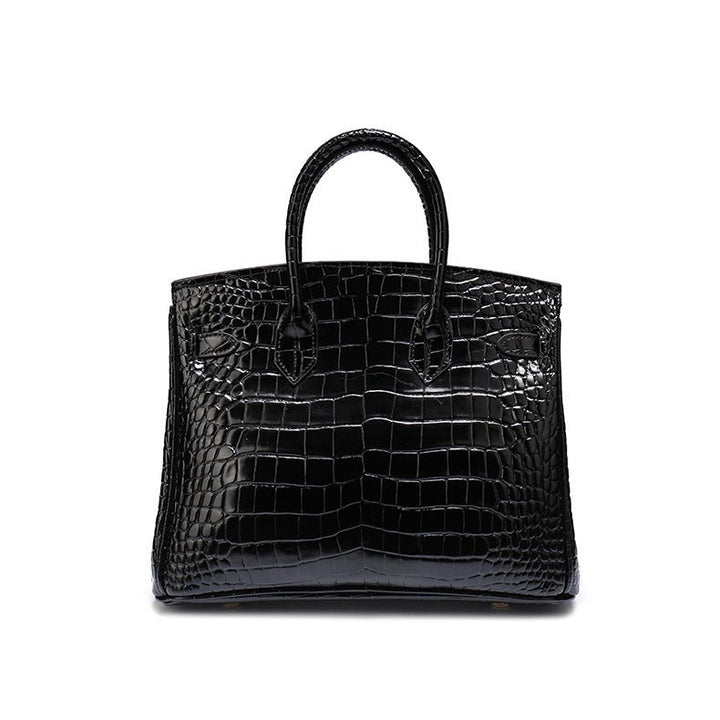 Top Handle Handbag with Turn Lock Closure for Women