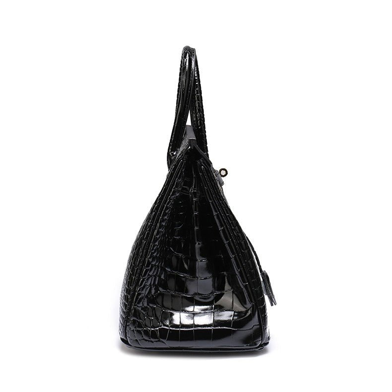 Top Handle Handbag with Turn Lock Closure for Women