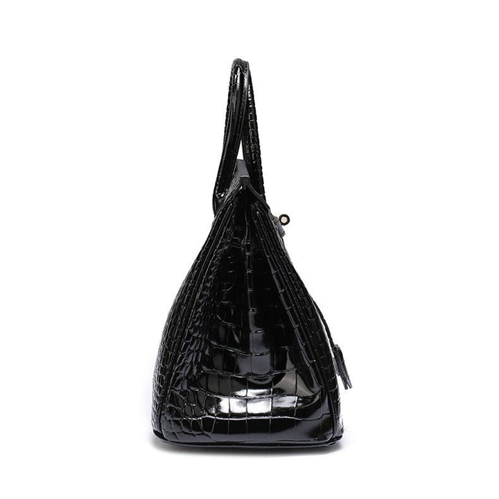 Top Handle Handbag with Turn Lock Closure for Women