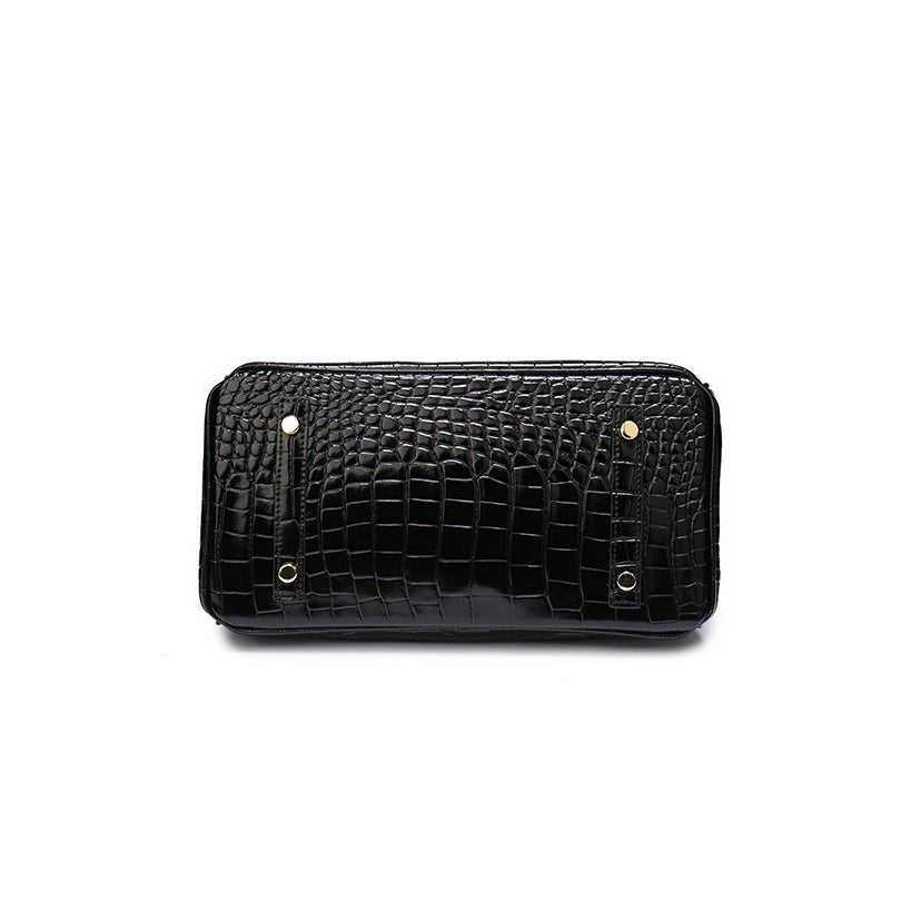 Top Handle Handbag with Turn Lock Closure for Women