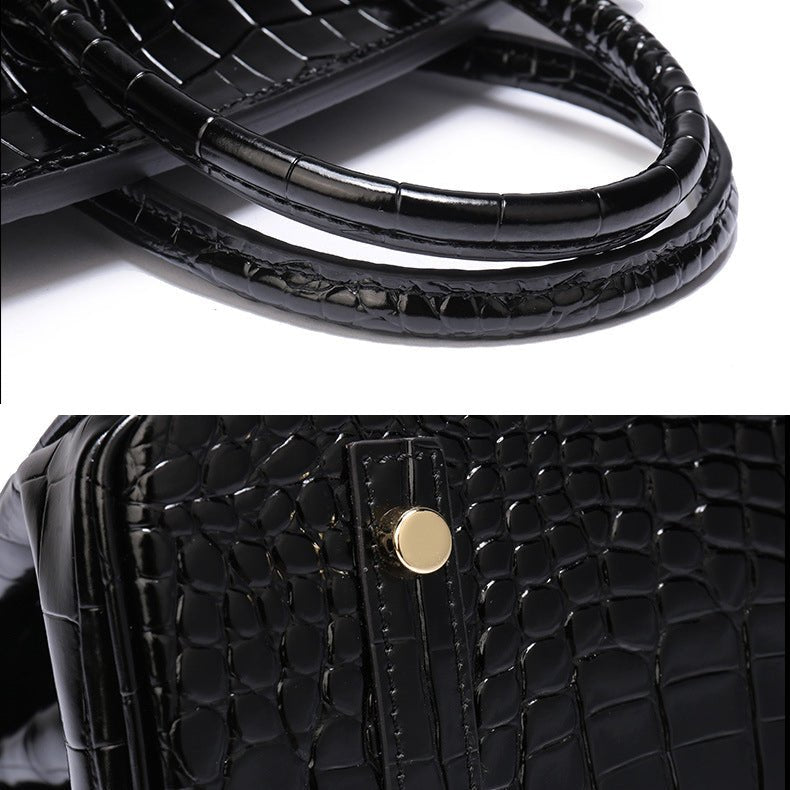Top Handle Handbag with Turn Lock Closure for Women