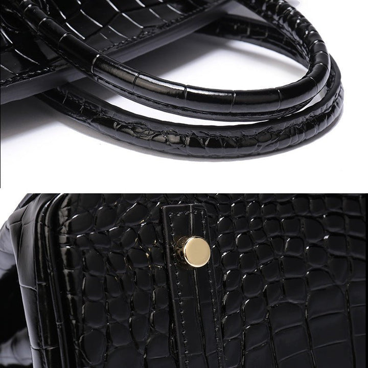 Top Handle Handbag with Turn Lock Closure for Women