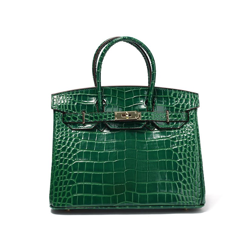 Top Handle Handbag with Turn Lock Closure for Women