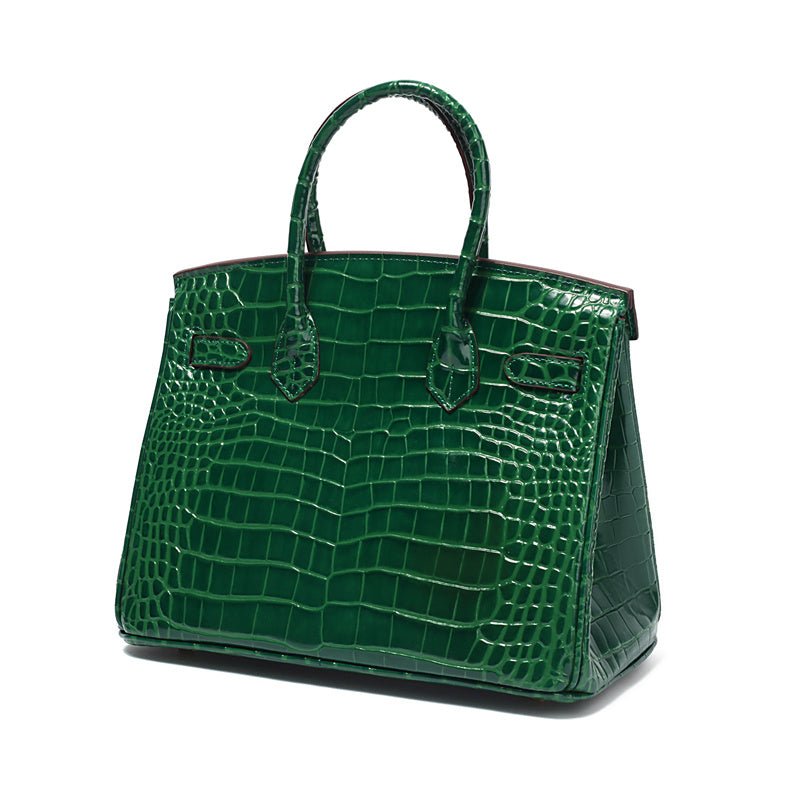 Top Handle Handbag with Turn Lock Closure for Women