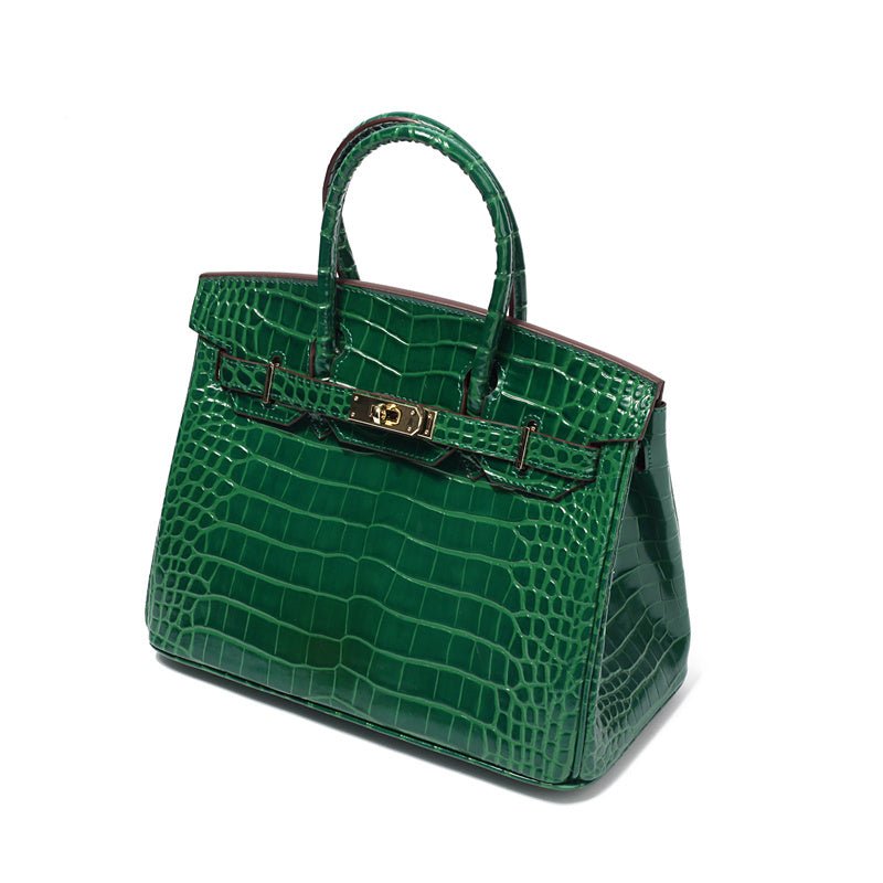 Top Handle Handbag with Turn Lock Closure for Women