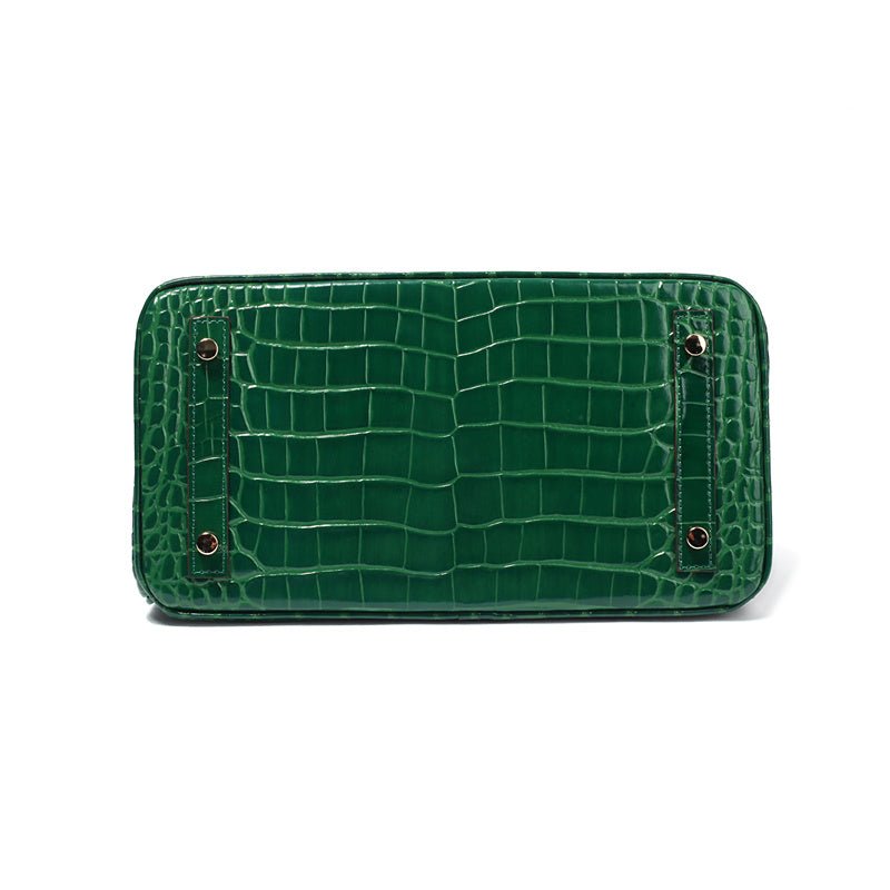 Top Handle Handbag with Turn Lock Closure for Women