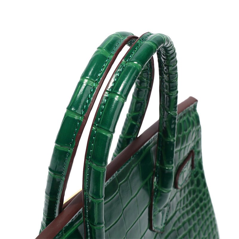 Top Handle Handbag with Turn Lock Closure for Women