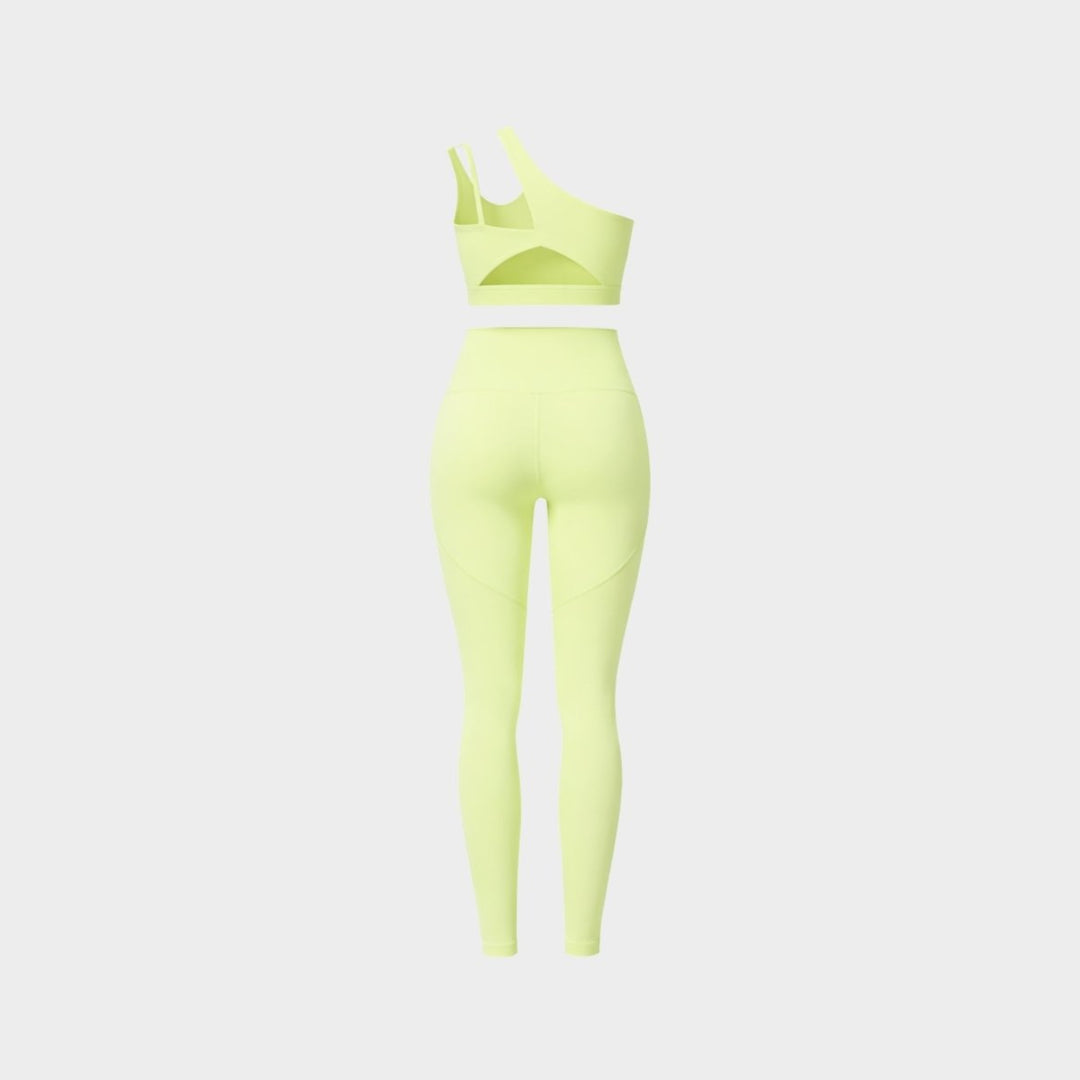 Two Piece Set One Shoulder Sports Bra High Waist Leggings Activewear Set